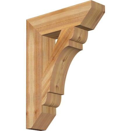 Ekena Millwork Olympic Slat Rough Sawn Bracket, Western Red Cedar, 6"W x 24"D x 32"H BKT06X24X32OLY06RWR